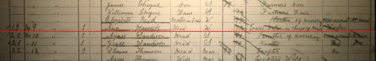 Extract from the parish record